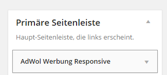 WordPress Werbung Widget